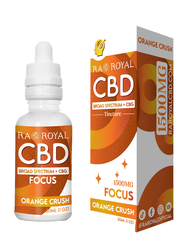 CBD Blend 1500MG Tincture: Orange Crush (Focus)