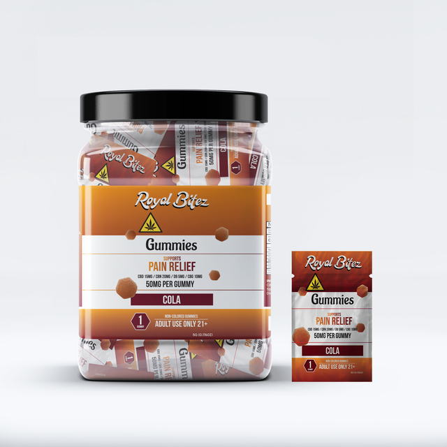 Royal Bitez Pain Relief 27CT Single Gummy: Cola