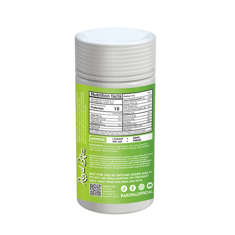 Royal Bitez Pain Relief Support 15CT Gummy: Green Apple