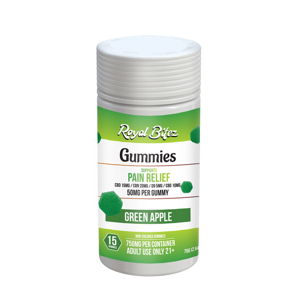Royal Bitez Pain Relief Support Gummies Green Apple 15CT – RA Royal