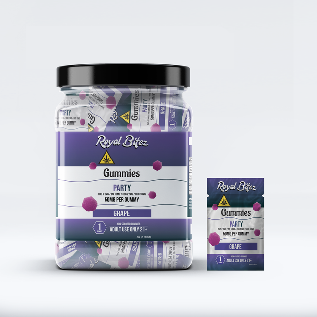 Royal Bitez Party 27CT Single Gummy: Grape