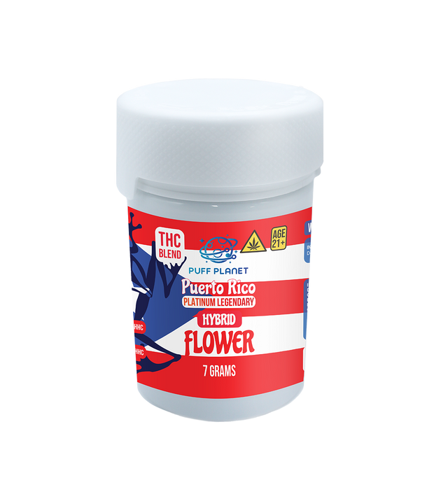 Puff Planet 7G THC Blend Flower: PR Platinum Legendary (Hybrid)
