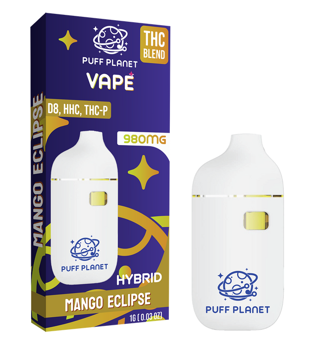 Puff Planet THC Blend 1ML Vape: Mango Eclipse (Hybrid)