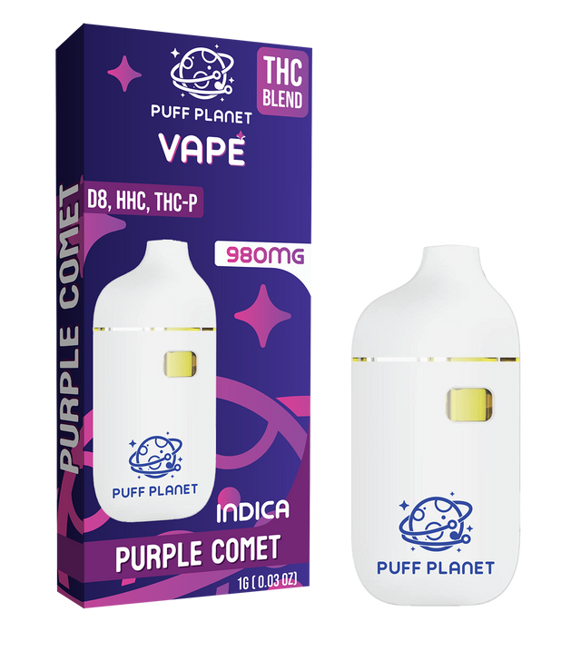 Puff Planet THC Blend 1ML Vape: Purple Comet (Indica)