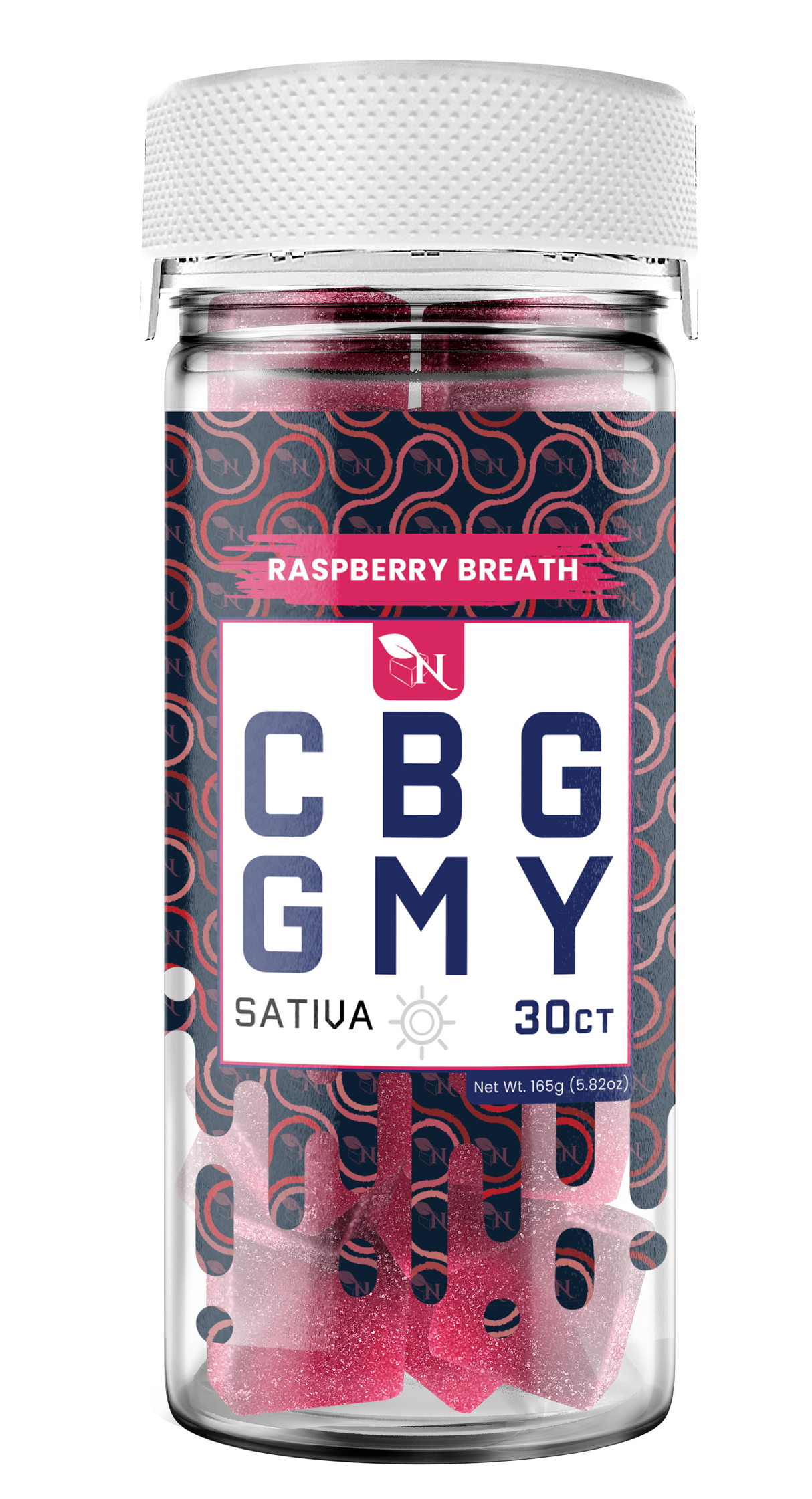 AGFN CBG Gummy: Raspberry Breath Sativa (1500MG)