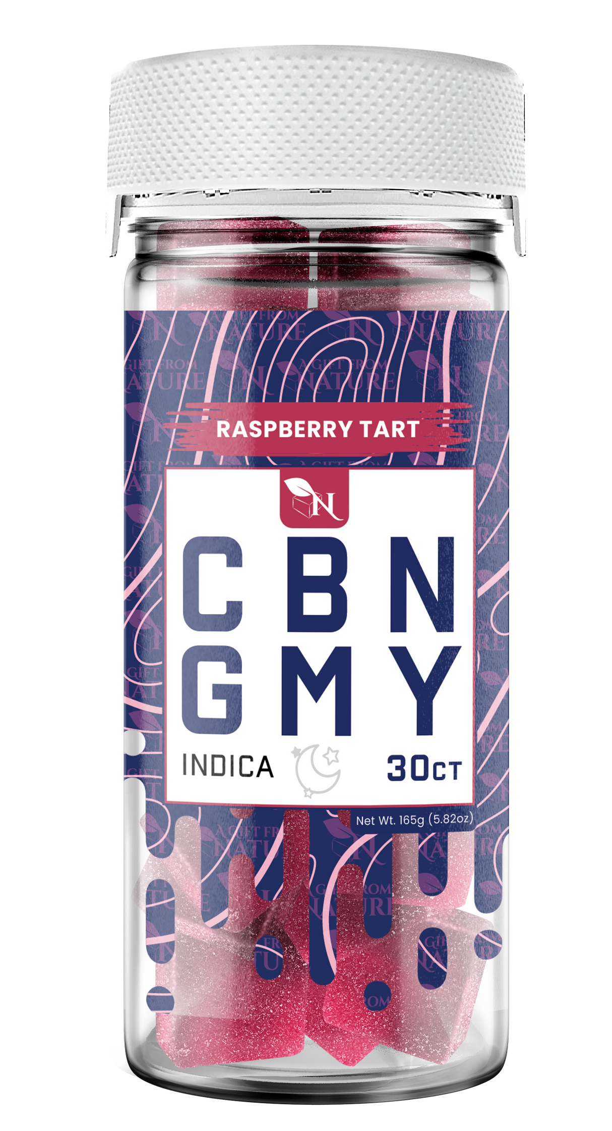 AGFN CBN Gummy: Raspberry Tart Indica (1500MG)