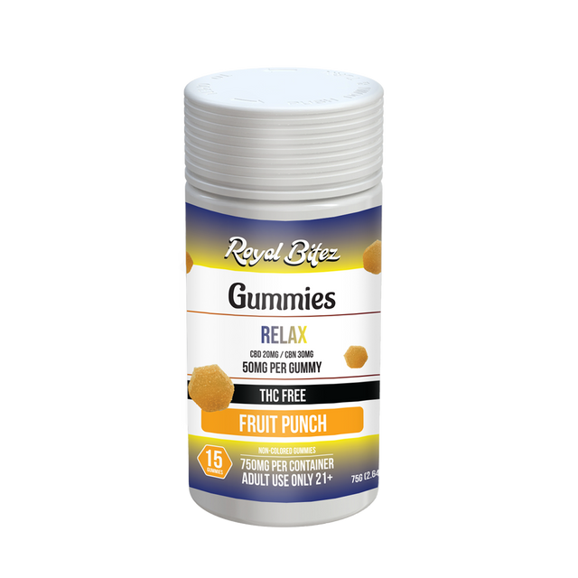 Royal Bitez Relax 15CT Gummy: Fruit Punch