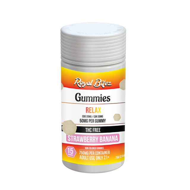 Royal Bitez Relax 15CT Gummy: Strawberry Banana