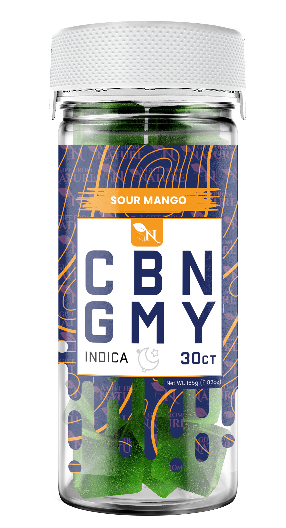 AGFN CBN Gummy: Sour Mango Indica (1500MG)