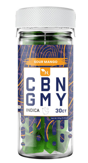 AGFN CBN Gummy: Sour Mango Indica (1500MG)