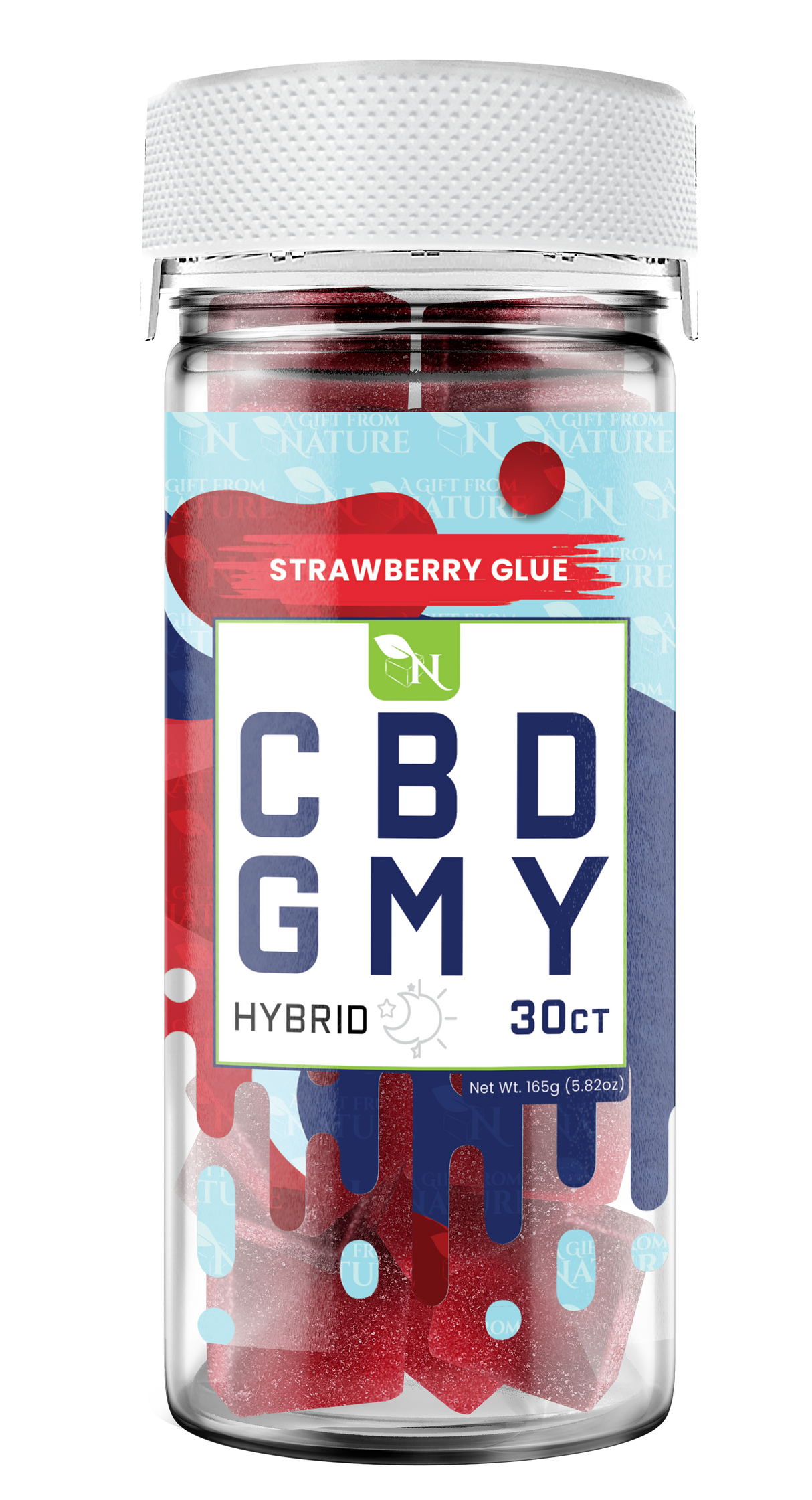 AGFN CBD Gummy: Strawberry Glue Hybrid (1500MG)
