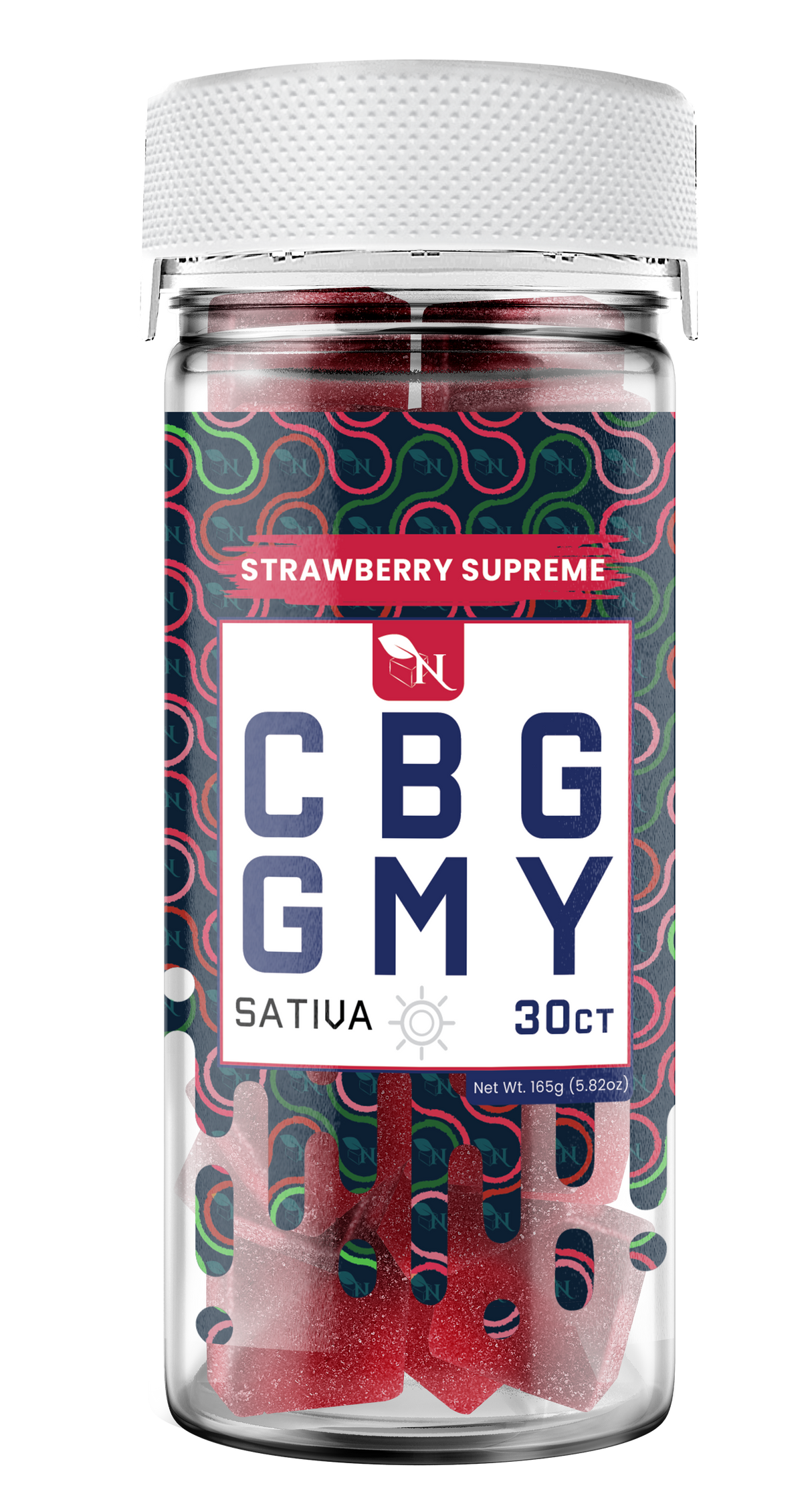AGFN CBG Gummy: Strawberry Supreme Sativa (1500MG)