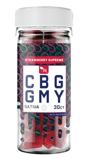 AGFN CBG Gummy: Strawberry Supreme Sativa (1500MG)