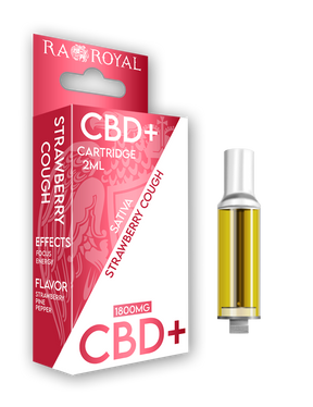 CBD+ Vape Cartridge (2ML): Strawberry Cough Sativa (1800MG)