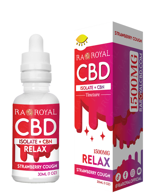 CBD Blend 1500MG Tincture: Strawberry Cough (Relax)