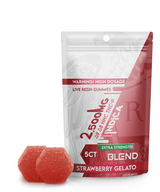 Blend 2,500MG 5CT Gummy Pack: Strawberry Gelato (Indica)