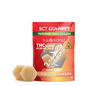 Blend 2,500MG 5CT Gummy Pack: Strawberry Banana (Indica)