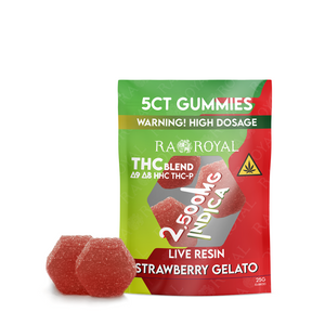 Blend 2,500MG 5CT Gummy Pack: Strawberry Gelato (Indica)