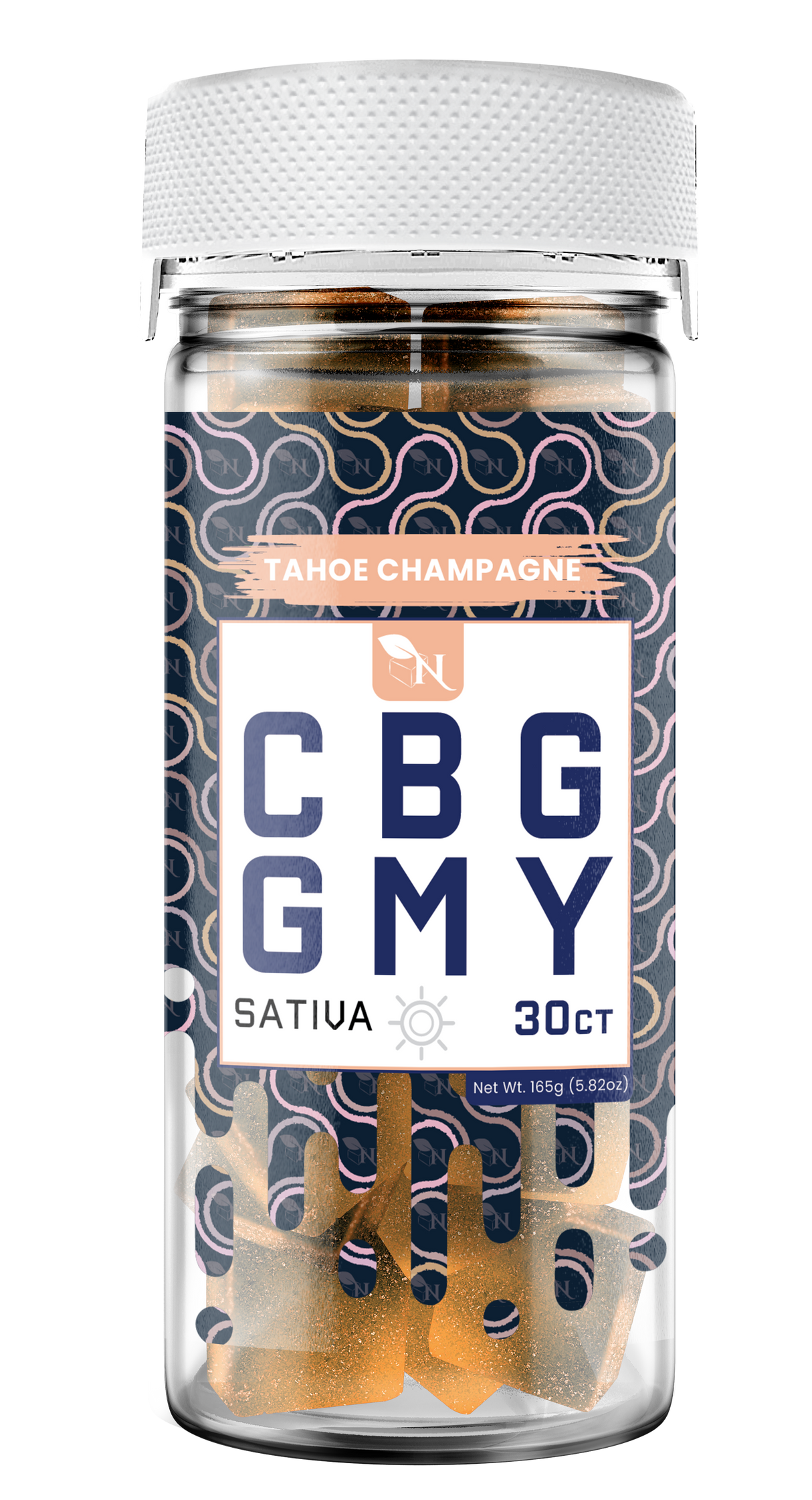 AGFN CBG Gummy: Tahoe Champagne Sativa (1500MG)