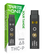 Delta 8 + THC-P Three-In-One Disposable Vape: Sour Tangie (3000MG)