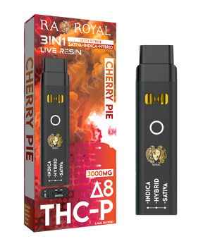 Delta 8 + THC-P Three-In-One Disposable Vape: Cherry Pie (3000MG)