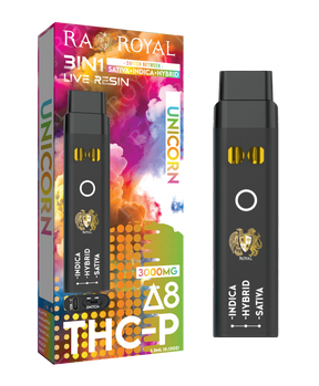 Delta 8 + THC-P Three-In-One Disposable Vape: Unicorn (3000MG)