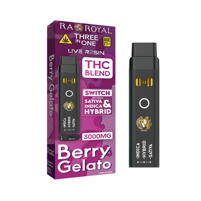 THC Blend Three-In-One Disposable Vape: Berry Gelato (3000MG)