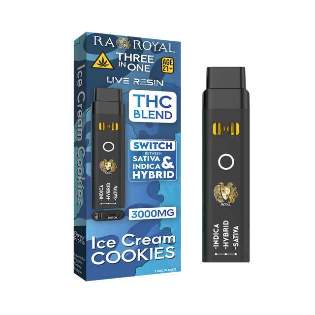 THC Blend Three-In-One Disposable Vape: Ice Cream Cookies (3000MG)