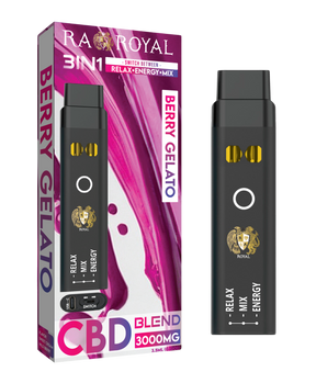 CBD+ Three-in-One Disposable Vape: Berry Gelato (2500 MG)