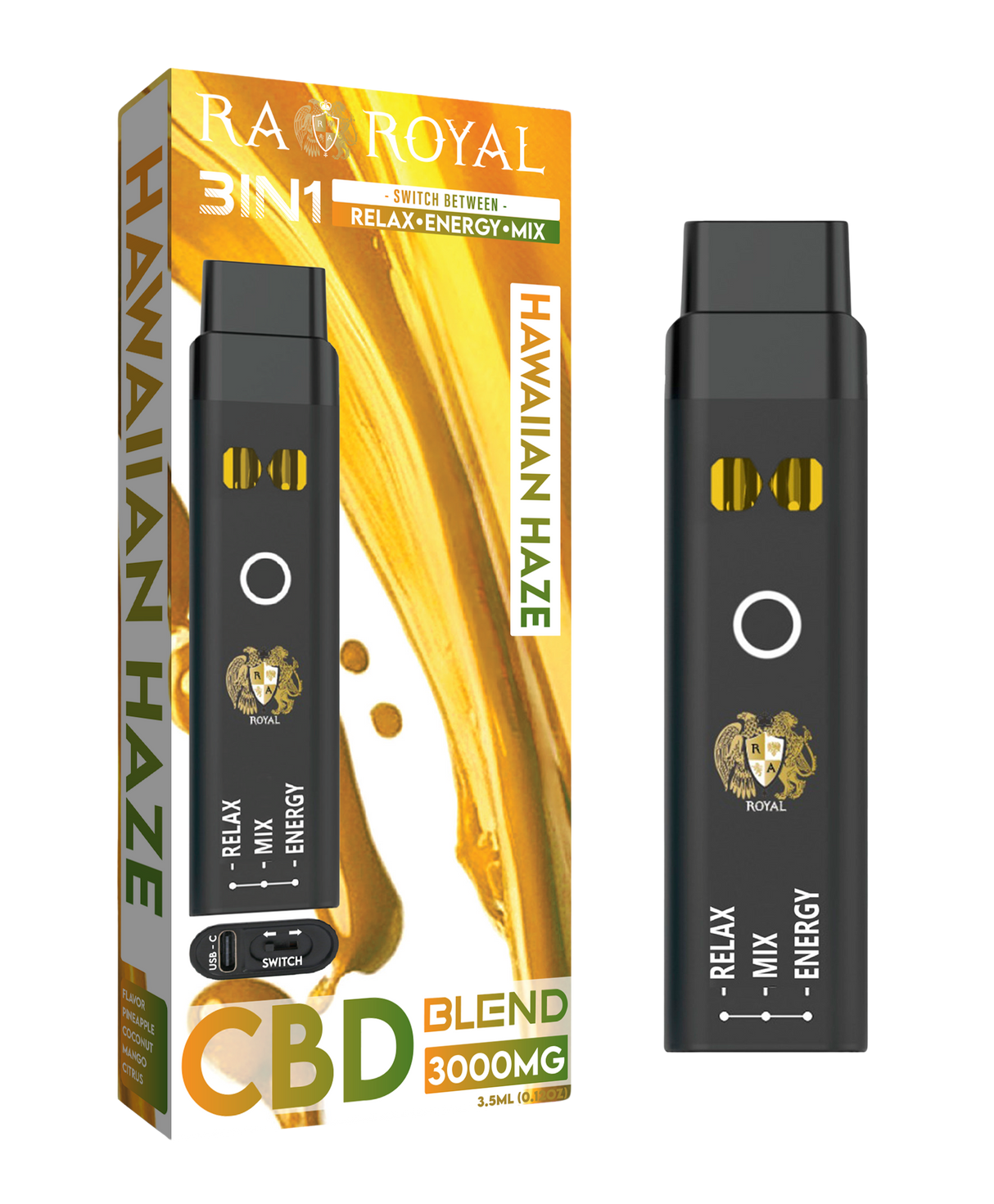 CBD+ Three-in-One Disposable Vape: Hawaiian Haze (2500 MG)