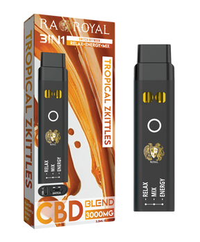 CBD+ Three-in-One Disposable Vape: Tropical Zkittles (2500 MG)