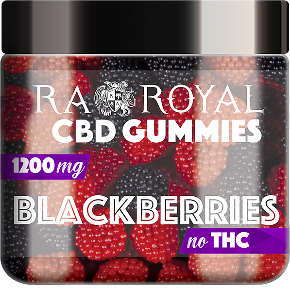 R.A. Royal Gummies:  CBD Blackberry Gummy Jar (1200 MG)