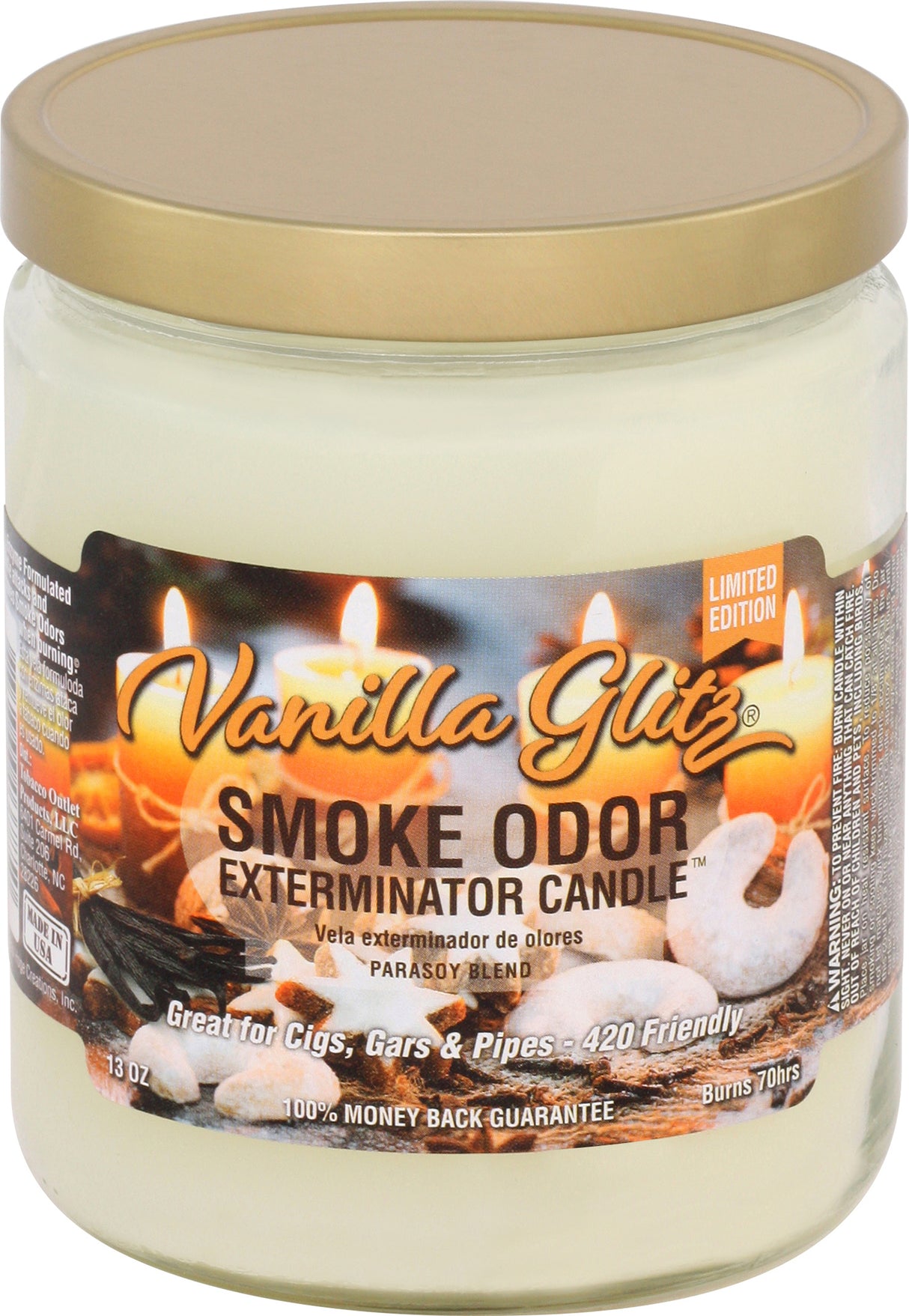 Smoke Odor 13 Oz. Candle: Vanilla Glitz