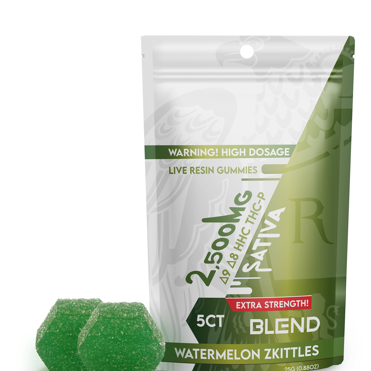 Blend 2,500MG 5CT Gummy Pack: Watermelon Zkittles (Sativa) – RA Royal