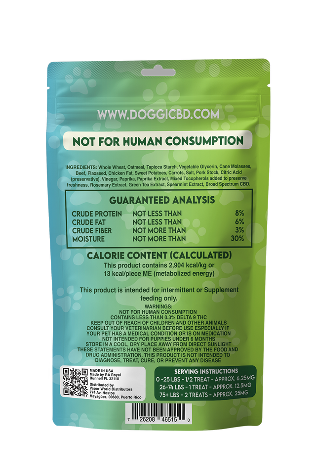 Doggi CBD 500MG Dog Treats: Beef Chewz