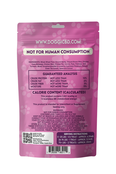 Doggi CBD 500MG Dog Treats: Chicken & Veggies