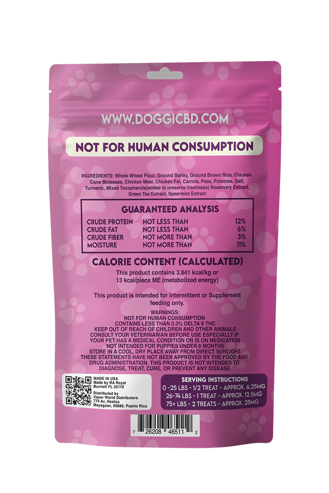 Doggi CBD 500MG Dog Treats: Chicken & Veggies