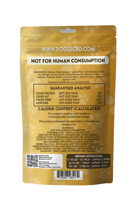 Doggi CBD 500MG Dog Treats: Harvest Blend