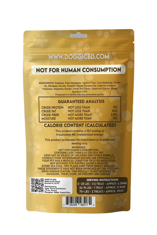 Doggi CBD 500MG Dog Treats: Harvest Blend