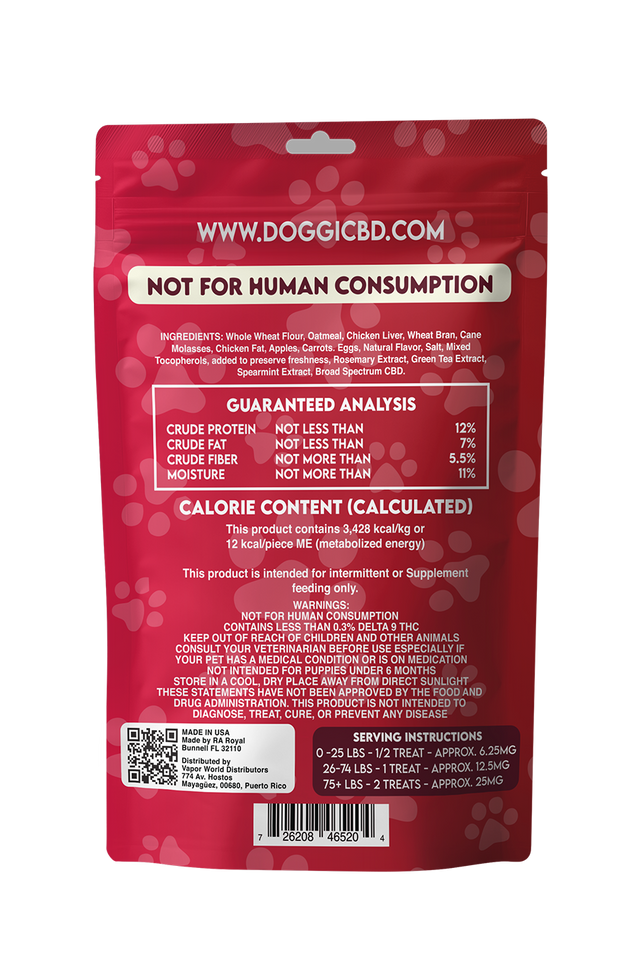 Doggi CBD 500MG Dog Treats: Liver Crunch
