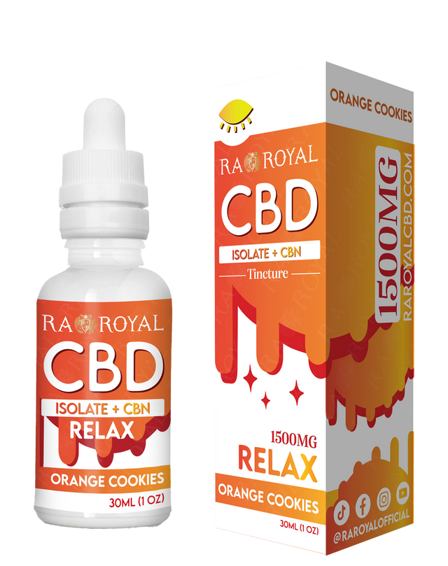 CBD Blend 1500MG Tincture: Orange Cookies (Relax)
