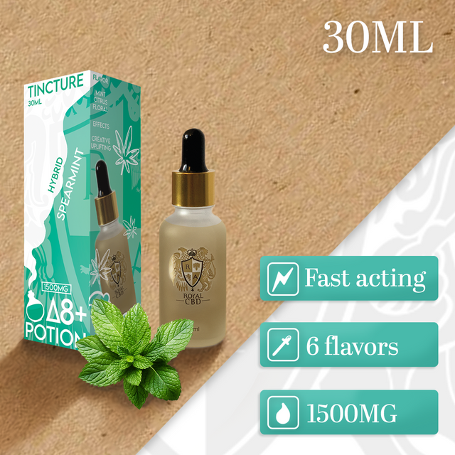 R.A. Royal Delta 8 Tincture Spearmint Features