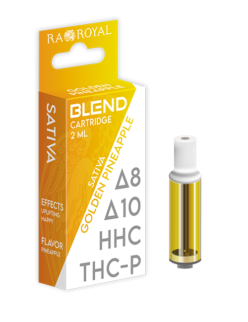 Blend Vape Cartridge (2 ML): Golden Pineapple Sativa (1800 MG)
