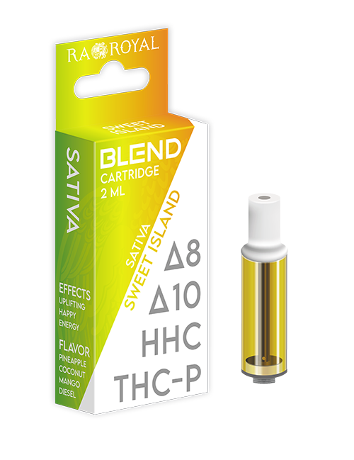 Blend Vape Cartridge (2 ML): Sweet Island Sativa (1800 MG)