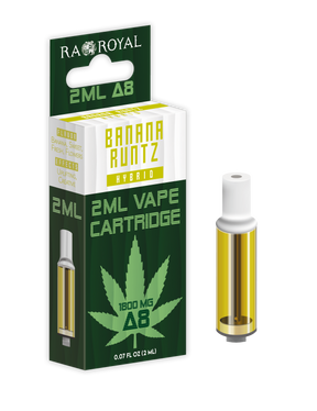 Delta-8 Vape Cartridge (2 ML): Banana Runtz Hybrid (1800 MG)