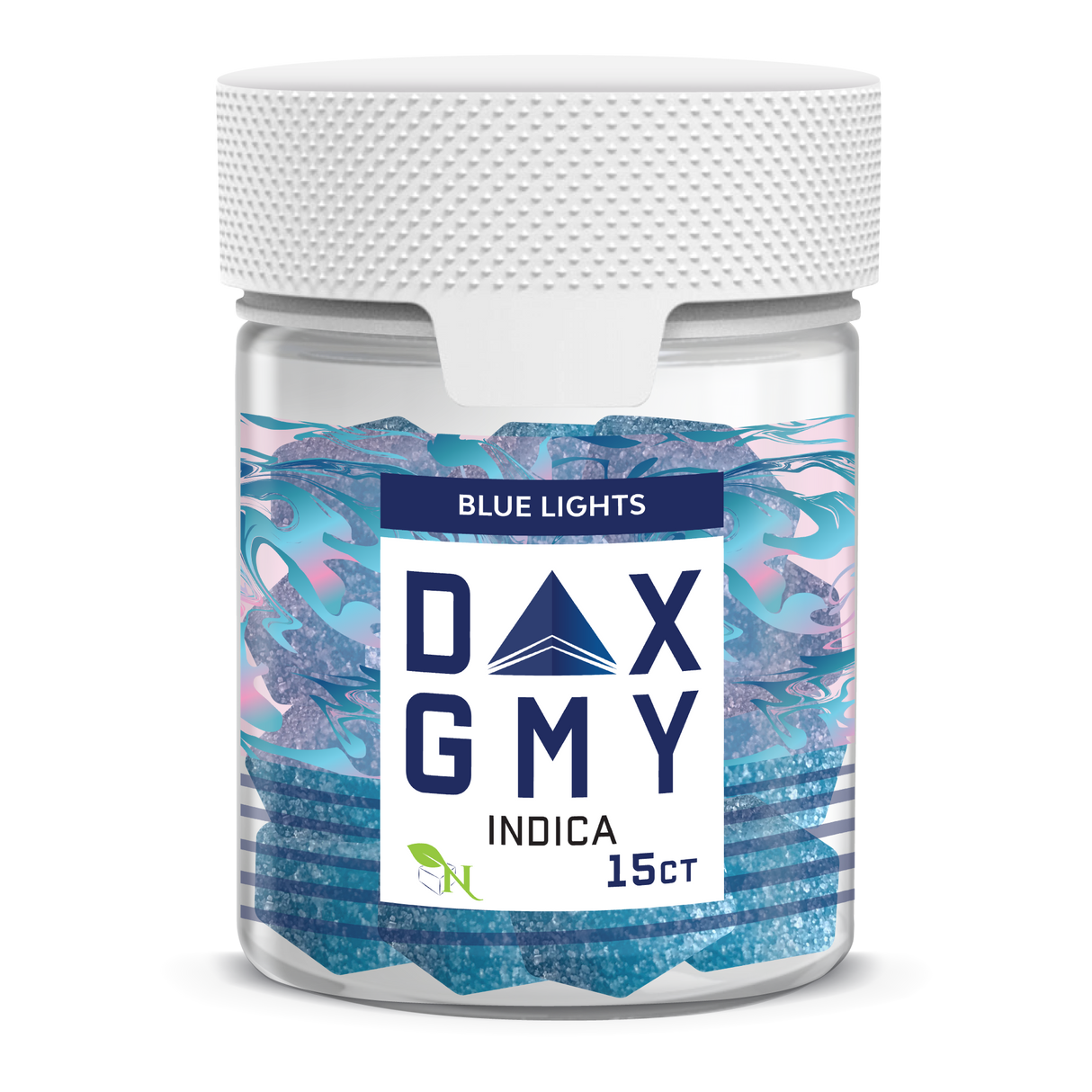 A Gift From Nature Delta-10 Indica Gummy Jar: Blue Lights