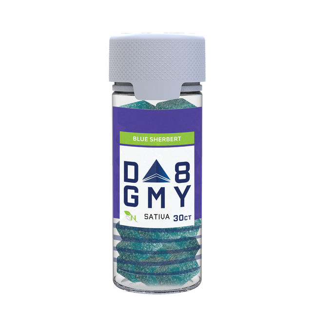 Our Delta-8 THC Sativa Sherbert Gummies.