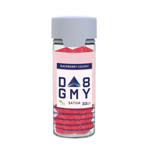 Raspberry Cough Delta 8 Sativa Gummy Jar