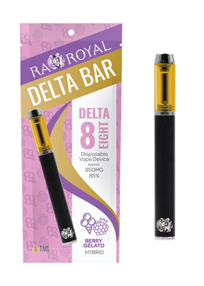 R.A. Royal Delta-8 Vape Pen: Berry Gelato Hybrid Bar