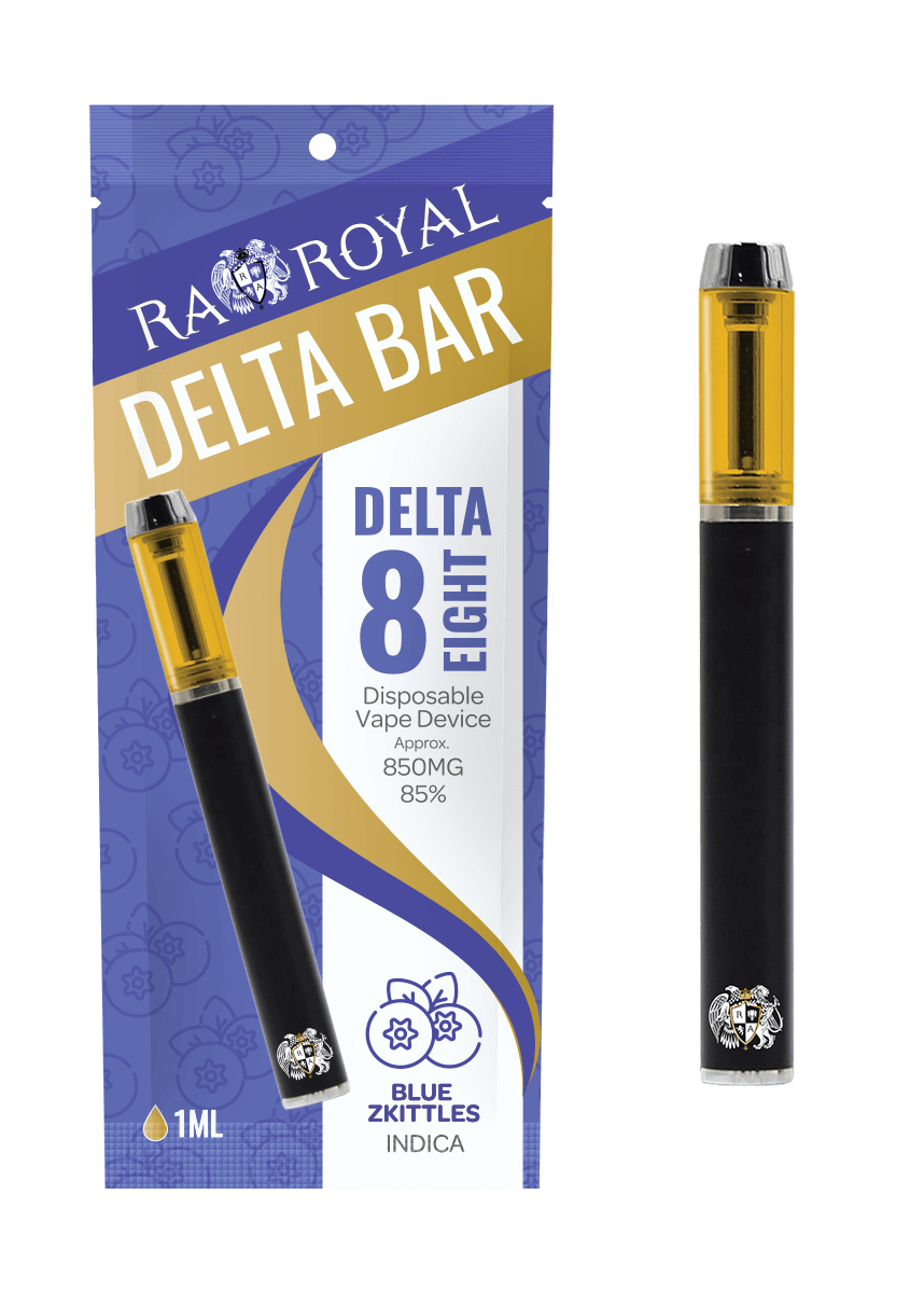 R.A. Royal Delta-8 Vape Pen Blue Zkittles | 850MG Indica RA Royal R.A. Royal Delta-8 Vape Pen Blue Zkittles | 850MG Indica RA Royal